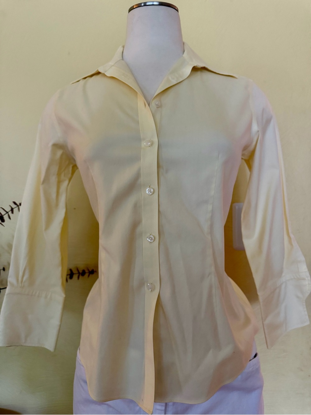 Brooks Brothers Pale Yellow Button-Down Women's Shirt